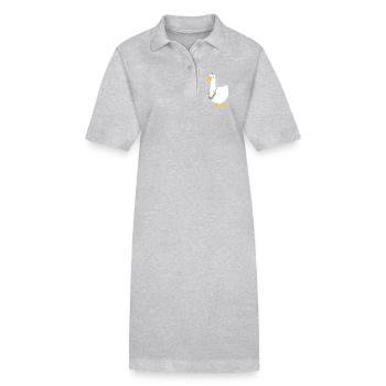 Wo sich die Winde treffen – Silberne Nadel - Stanley/Stella Frauen Bio-Polokleid PAIGER - Grau meliert - Vorne