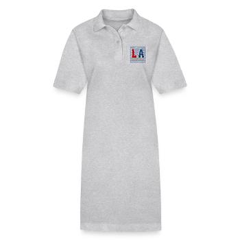 Los Angeles - Stanley/Stella Frauen Bio-Polokleid PAIGER - Grau meliert - Vorne