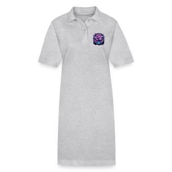 Don’t Glitch my Vibe - Retro Gaming Adventure - Robe polo bio PAIGER Stanley/Stella Femme - gris chiné - Devant