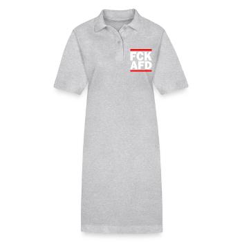 Fuck afd - Robe polo bio PAIGER Stanley/Stella Femme - gris chiné - Devant