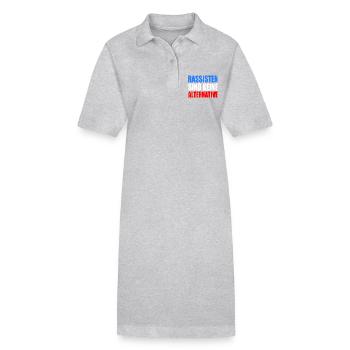 rassisten sind keine alternative - Stanley/Stella Frauen Bio-Polokleid PAIGER - Grau meliert - Vorne