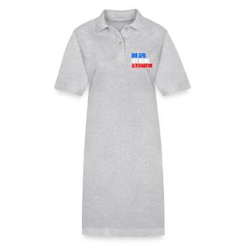 die afd ist keine alternative - Stanley/Stella Frauen Bio-Polokleid PAIGER - Grau meliert - Vorne
