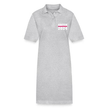 Abitur 2024 - Stanley/Stella Frauen Bio-Polokleid PAIGER - Grau meliert - Vorne