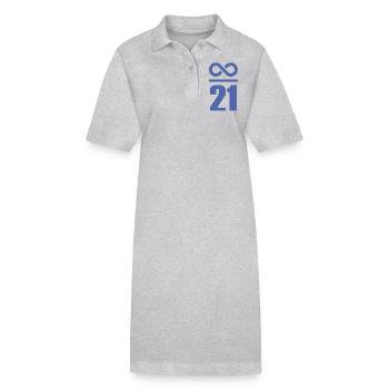 Infinite par 21 millions de bitcoins infini qui - Robe polo bio PAIGER Stanley/Stella Femme - gris chiné - Devant