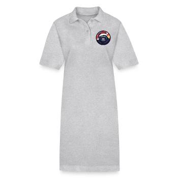 Noël Gorilla Noël - Robe polo bio PAIGER Stanley/Stella Femme - gris chiné - Devant