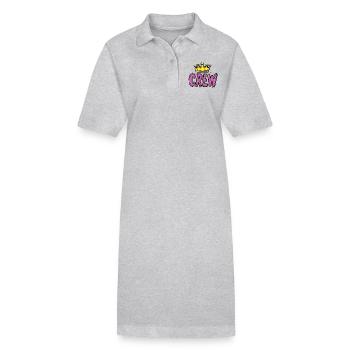 Crew Grafik - Stanley/Stella Frauen Bio-Polokleid PAIGER - Grau meliert - Vorne