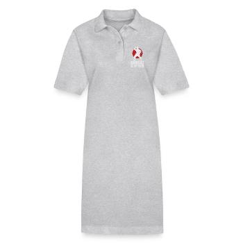 Les ténèbres sont mon chemin - Robe polo bio PAIGER Stanley/Stella Femme - gris chiné - Devant