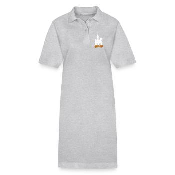 seigneur du château propriétaire château de conte de fées château château d’illu - Robe polo bio PAIGER Stanley/Stella Femme - gris chiné - Devant