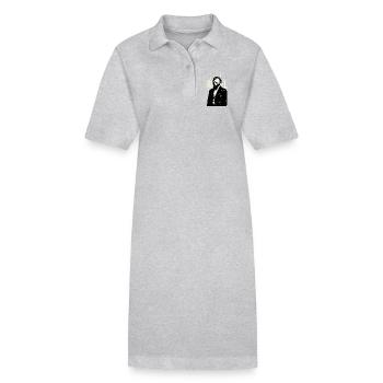 Rebell Vincent Van Gogh Leder Noir Porträt - Stanley/Stella Frauen Bio-Polokleid PAIGER - Grau meliert - Vorne