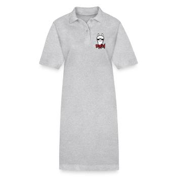 Lama Cool Wütend Sonnenbrille Pelzig Sauer Alpaka - Stanley/Stella Frauen Bio-Polokleid PAIGER - Grau meliert - Vorne
