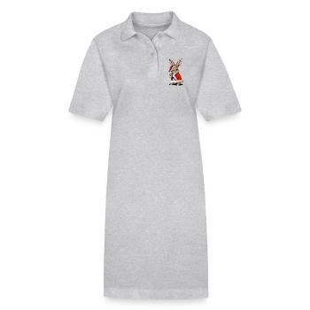 Kaninchen als Nikolaus an Weihnachten - Stanley/Stella Frauen Bio-Polokleid PAIGER - Grau meliert - Vorne
