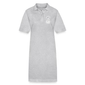 Introvertierte Pflanze Elternmond & Pflanze - Stanley/Stella Frauen Bio-Polokleid PAIGER - Grau meliert - Vorne