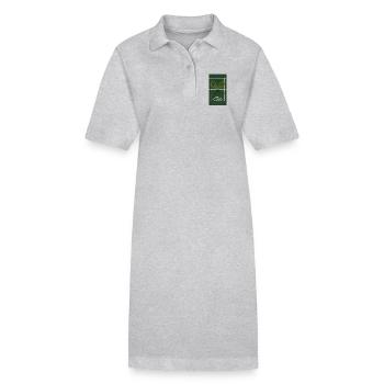 Padel Club Court Design - Stanley/Stella PAIGER Organic Women’s Polo Dress - heather grey - Front