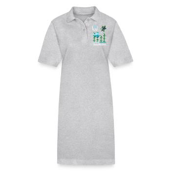 Meeresschildkröte und Fisch, Naturschutz - Stanley/Stella Frauen Bio-Polokleid PAIGER - Grau meliert - Vorne