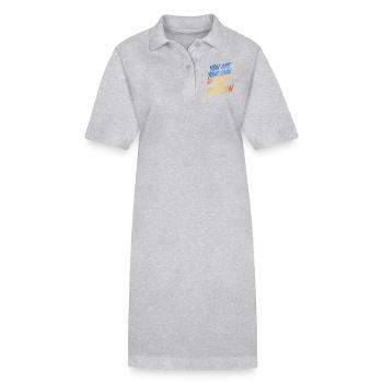 YOU ARE YOUR OWN OBSTACLE AND SOLUTION - Stanley/Stella PAIGER Organic Women’s Polo Dress - heather grey - Front