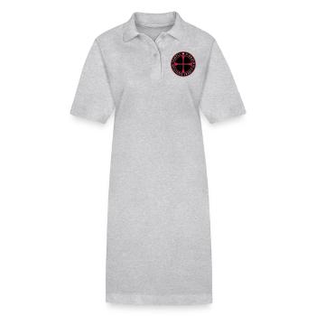 Knight Templar seal - Stanley/Stella Frauen Bio-Polokleid PAIGER - Grau meliert - Vorne