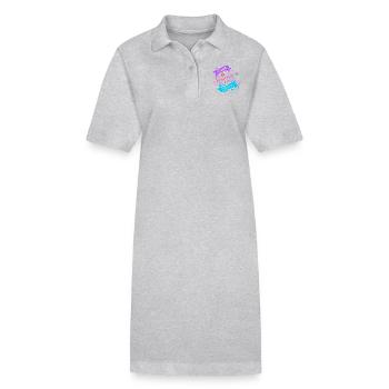 Reading to - Stanley/Stella PAIGER Organic Women’s Polo Dress - heather grey - Front