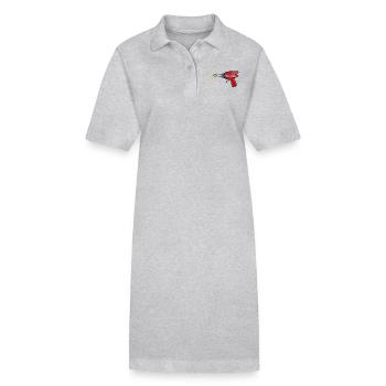 Strahlenpistole - Stanley/Stella Frauen Bio-Polokleid PAIGER - Grau meliert - Vorne
