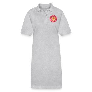 Kirgisia Kirgistan Kirgisistan Kirgisistan Mandala - Stanley/Stella Frauen Bio-Polokleid PAIGER - Grau meliert - Vorne