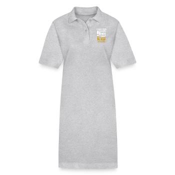 Les amateurs de bière - Robe polo bio PAIGER Stanley/Stella Femme - gris chiné - Devant