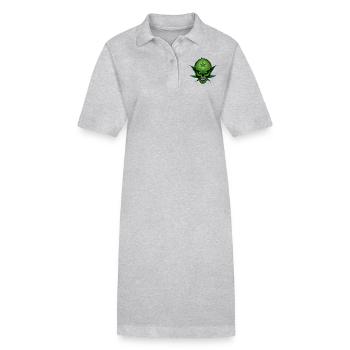 Hanf Totenkopf 001 - Stanley/Stella Frauen Bio-Polokleid PAIGER - Grau meliert - Vorne