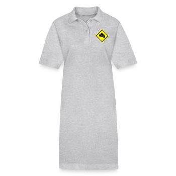 cheese roadsign - Stanley/Stella Frauen Bio-Polokleid PAIGER - Grau meliert - Vorne