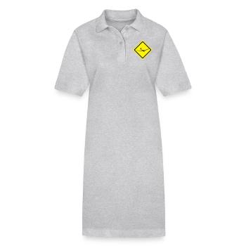 glider roadsign - Stanley/Stella PAIGER Organic Women’s Polo Dress - heather grey - Front