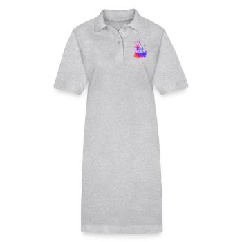grande roue - Robe polo bio PAIGER Stanley/Stella Femme - gris chiné - Devant