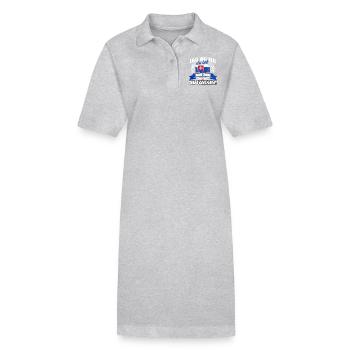 Slowakin Slowakei Slowakisch Slovensko Geschenk - Stanley/Stella Frauen Bio-Polokleid PAIGER - Grau meliert - Vorne