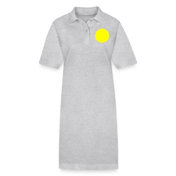 Kreis gelb - Stanley/Stella Frauen Bio-Polokleid PAIGER - Grau meliert - Vorne