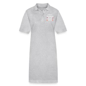 Lieber in Valhalla grillen! - Stanley/Stella Frauen Bio-Polokleid PAIGER - Grau meliert - Vorne