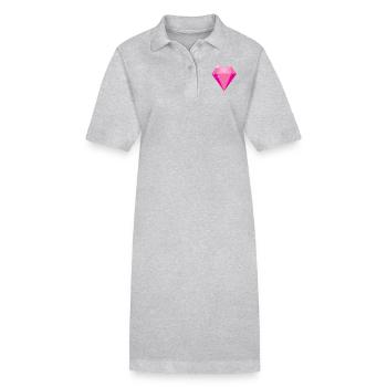 Diamant rose - Robe polo bio PAIGER Stanley/Stella Femme - gris chiné - Devant