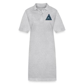 Illuminati Alles sehendes Auge Geschenk Idee - Stanley/Stella Frauen Bio-Polokleid PAIGER - Grau meliert - Vorne
