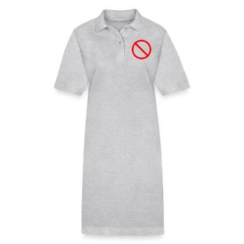 Verbot Zeichen - Stanley/Stella Frauen Bio-Polokleid PAIGER - Grau meliert - Vorne