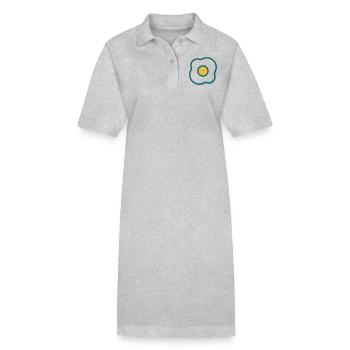 Spiegelei - Stanley/Stella Frauen Bio-Polokleid PAIGER - Grau meliert - Vorne