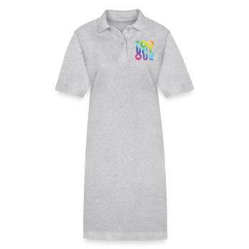 Zu einzigartig - Stanley/Stella Frauen Bio-Polokleid PAIGER - Grau meliert - Vorne