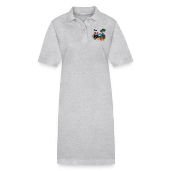 paradis 2 - Robe polo bio PAIGER Stanley/Stella Femme - gris chiné - Devant