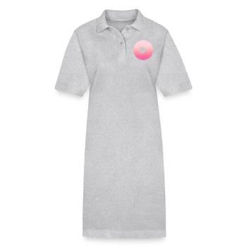 Design rose simple et simple - Robe polo bio PAIGER Stanley/Stella Femme - gris chiné - Devant