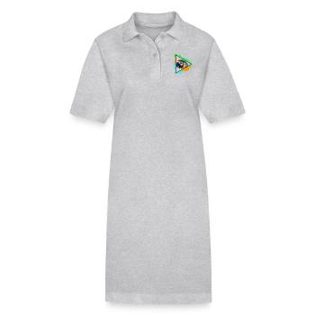 Papagei Parrot Vogel Bird Watercolor Wasserfarben - Stanley/Stella Frauen Bio-Polokleid PAIGER - Grau meliert - Vorne