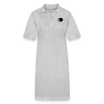 Hérisson amour hérisson - Robe polo bio PAIGER Stanley/Stella Femme - gris chiné - Devant