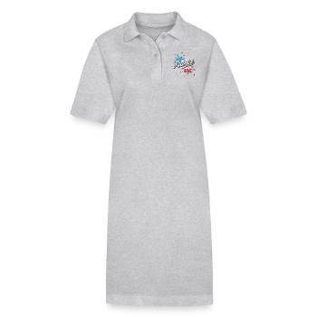 frankreich eifel turm franzoesisch lebendig - Stanley/Stella Frauen Bio-Polokleid PAIGER - Grau meliert - Vorne