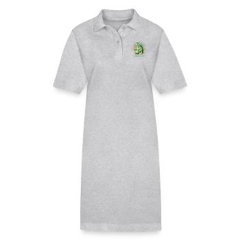 Kiffer Bong Shirt Chillkroete für Ganja Reggae Fan - Stanley/Stella Frauen Bio-Polokleid PAIGER - Grau meliert - Vorne