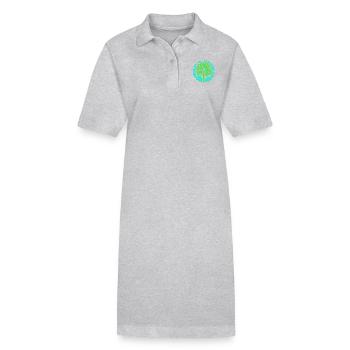 Optical illusion tree - Stanley/Stella PAIGER Organic Women’s Polo Dress - heather grey - Front