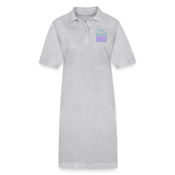 Meerjungfrau Einhorn Geschenk Nixe Spruch Meer See - Stanley/Stella Frauen Bio-Polokleid PAIGER - Grau meliert - Vorne