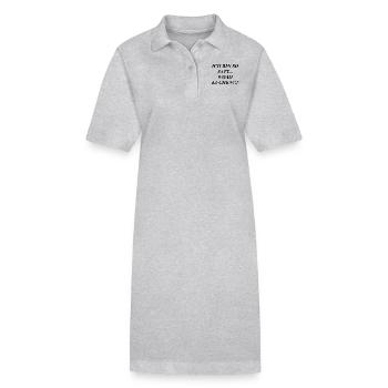kuchen essen - Stanley/Stella Frauen Bio-Polokleid PAIGER - Grau meliert - Vorne