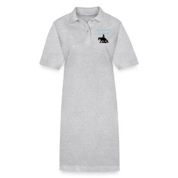 Seul un homme reining est un vrai homme - Robe polo bio PAIGER Stanley/Stella Femme - gris chiné - Devant