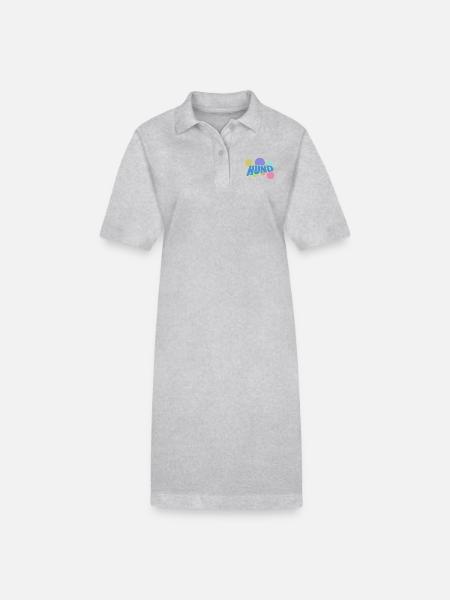 Kund mit Bubbles - Stanley/Stella Frauen Bio-Polokleid PAIGER - Grau meliert