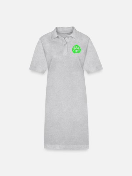 Bio Hazard Umriss gift-grün - Stanley/Stella Frauen Bio-Polokleid PAIGER - Grau meliert