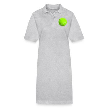 Balle de tennis - Robe polo bio PAIGER Stanley/Stella Femme - gris chiné - Devant