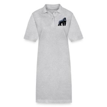 Gorille / Gorilla 02 - Robe polo bio PAIGER Stanley/Stella Femme - gris chiné - Devant